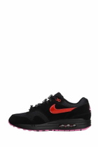 Nike Air Max 1 Prm Sneakers In Black Suede And Fabric