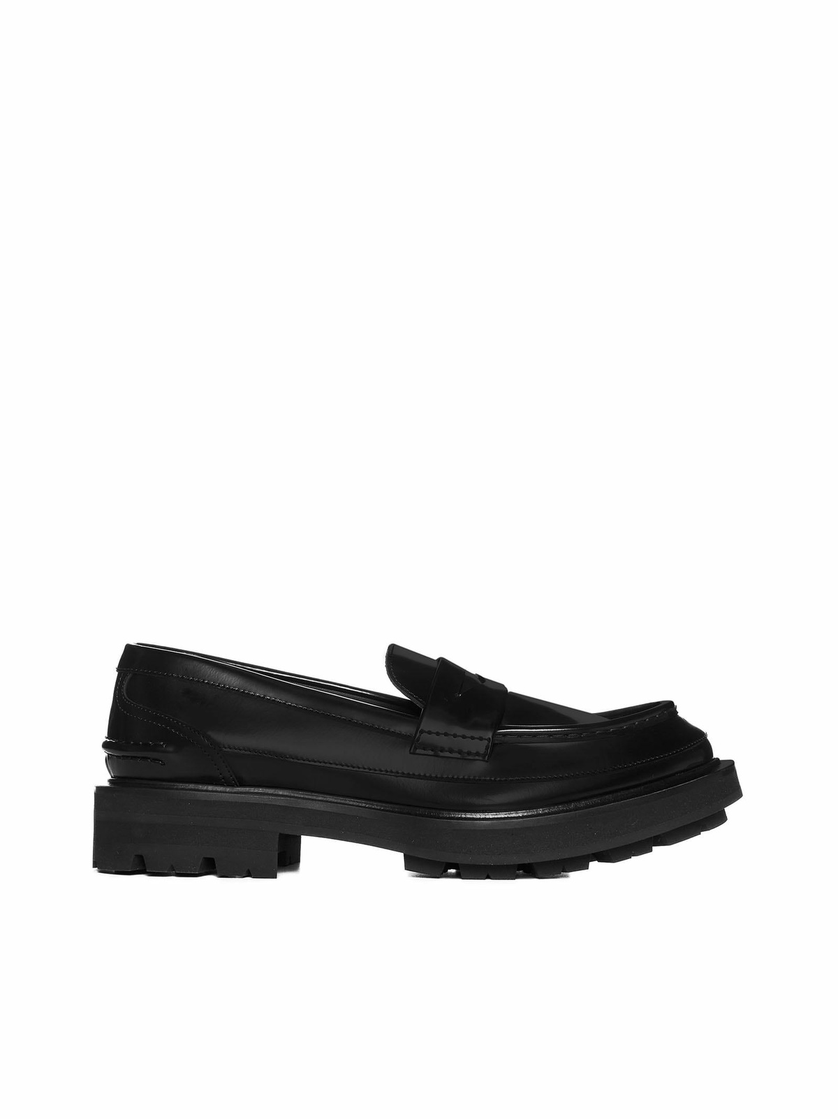 Alexander McQueen Men's Chunky Leather Loafer in Black