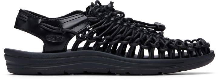 Photo: KEEN Black UNEEK Leather Sandals