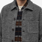 Universal Works Men's Wool Fleece Field Jacket in Grey Marl