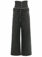 Elena Velez Charcoal Grey Patchwork Straight-Legged Jeans