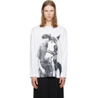 Simone Rocha White 'Pony Kid' Print Long Sleeve T-shirt