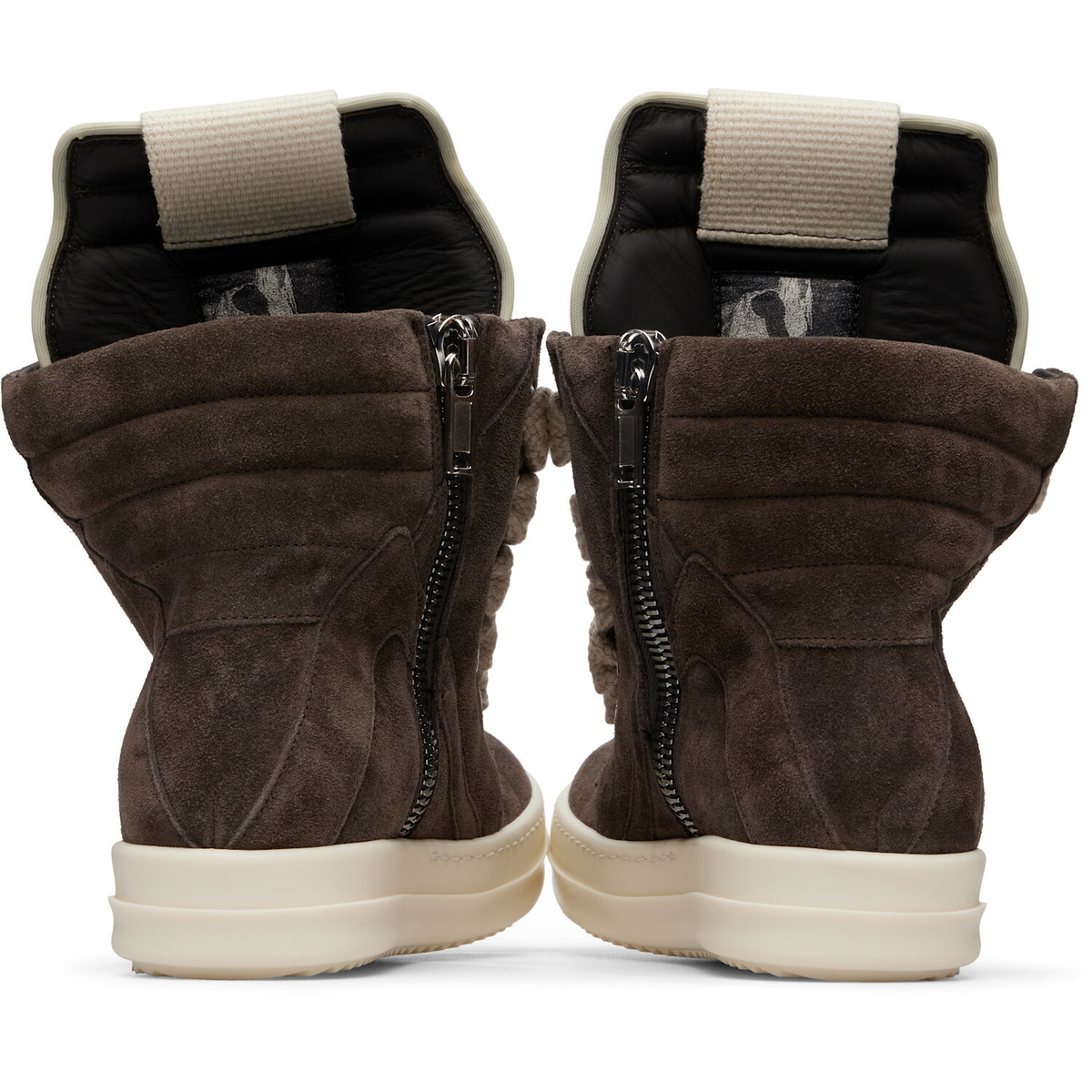 Rick Owens Brown Tower Jumbolace Geobasket Sneakers