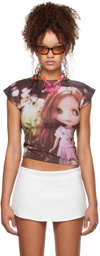 I'm Sorry by Petra Collins SSENSE Exclusive Brown Mimi Wade Edition Blythe T-Shirt