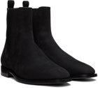 The Row Black Grunge Chelsea Boots