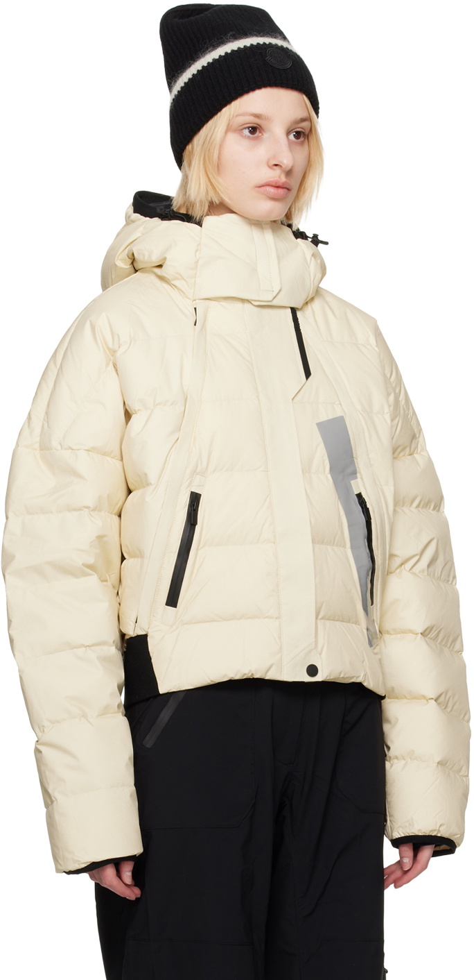 Templa Beige Detachable Hood Down Jacket