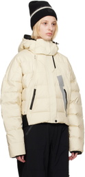 Templa Beige Detachable Hood Down Jacket