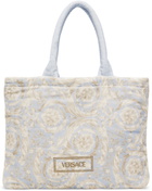 Versace Blue Barocco Towel Tote