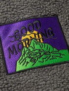 GOOD MORNING TAPES - Appliquéd Fleece Jacket - Gray