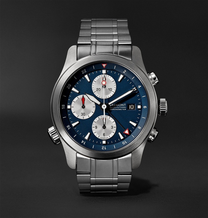 Photo: Bremont - ALT1-ZT Limited Edition Automatic Chronograph 43mm Stainless Steel Watch - Blue