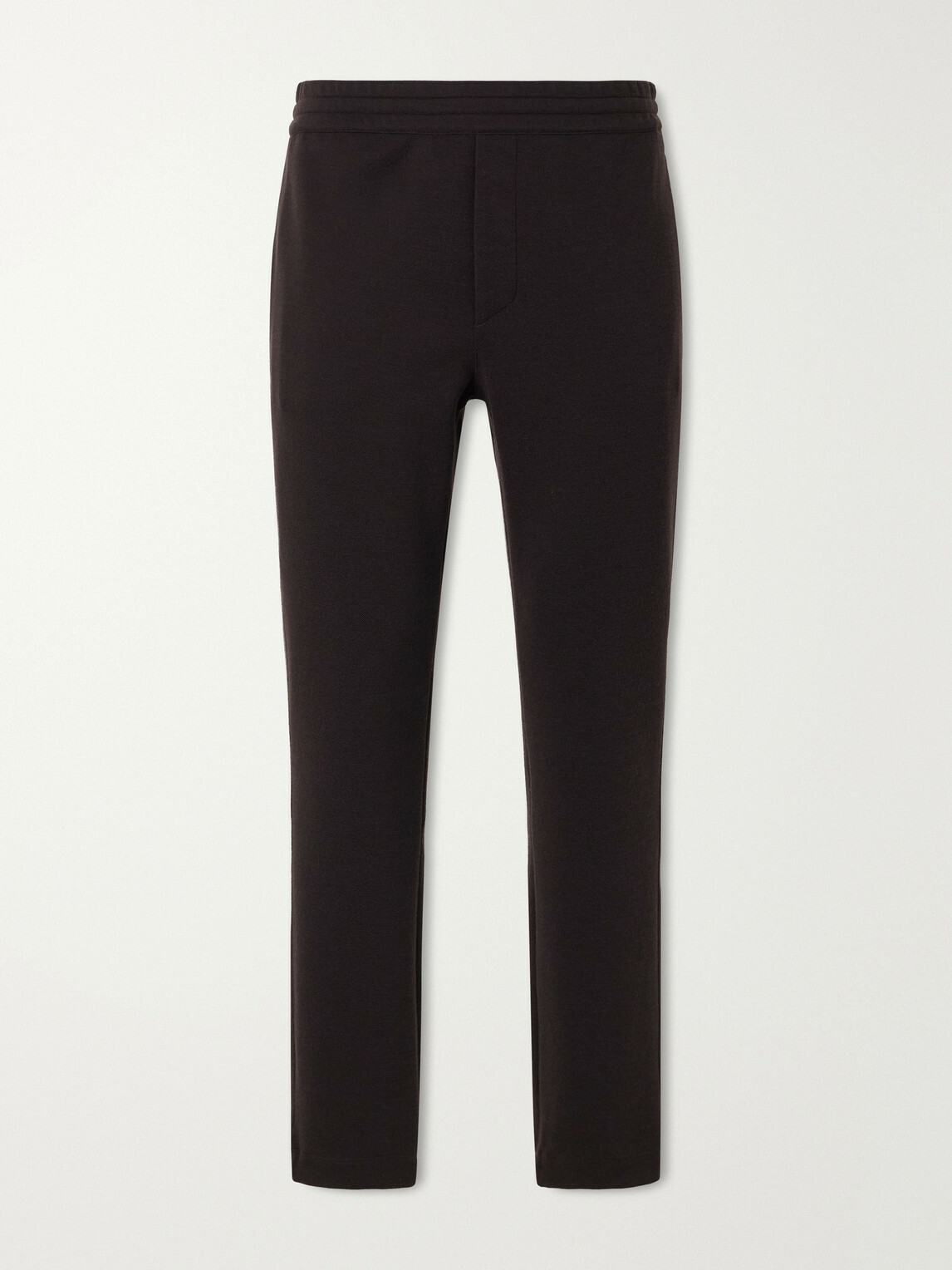 Zegna - Straight-Leg Honeycomb-Knit Cotton, Wool and Silk-Blend Sweatpants - Brown