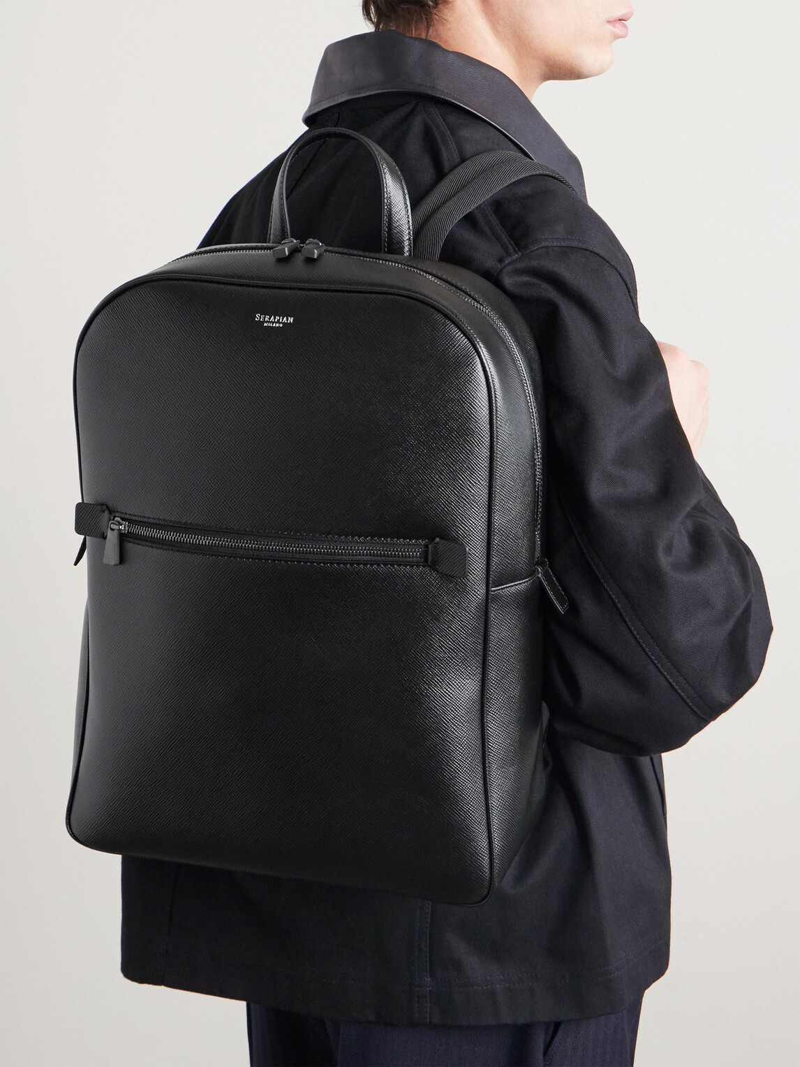 Serapian - Evoluzione Cross-Grain Leather Backpack