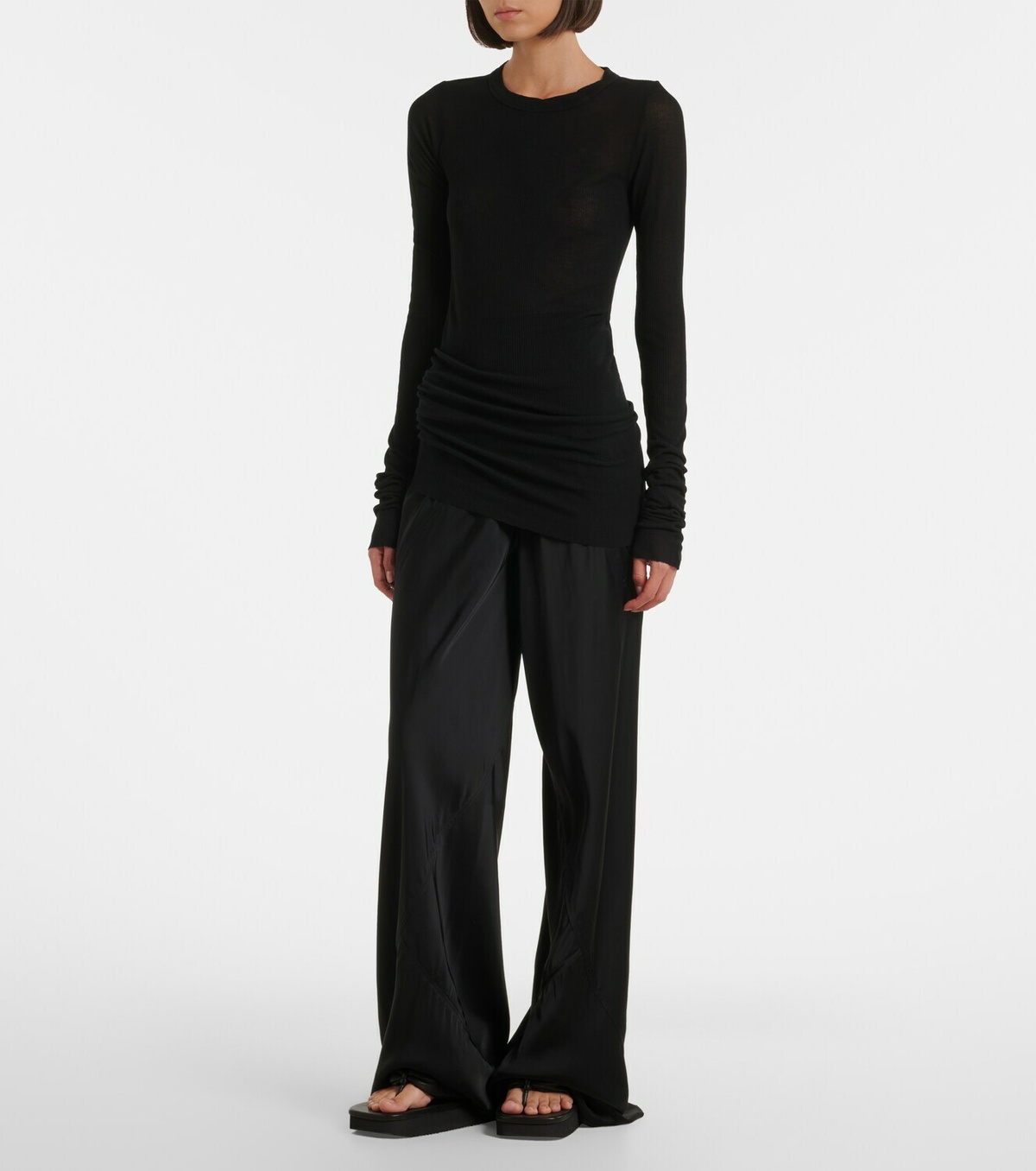 Rick Owens Bias cady crêpe cady wide-leg pants
