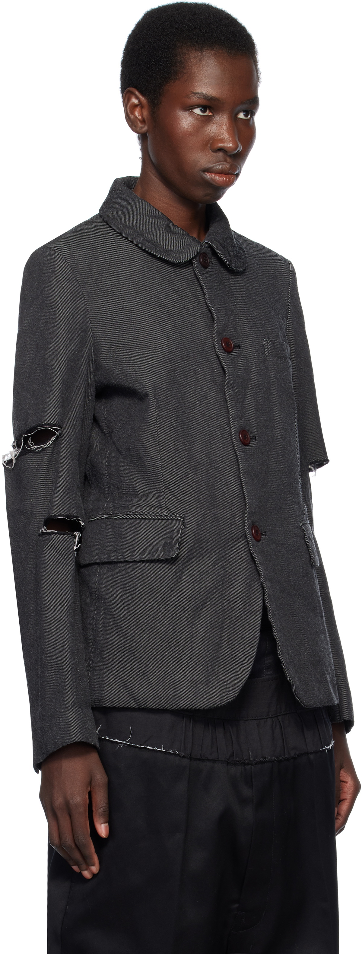 Black Comme des Garçons Black Gabardine Blazer