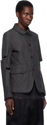 Black Comme des Garçons Black Gabardine Blazer