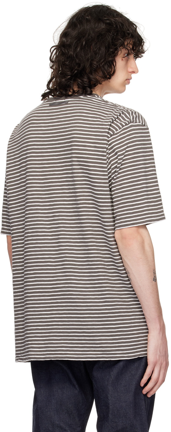 the Shepherd UNDERCOVER Gray & White Striped T-Shirt