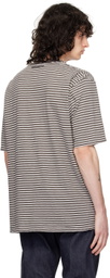 the Shepherd UNDERCOVER Gray & White Striped T-Shirt