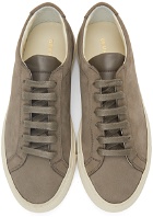 Common Projects Grey Nubuck Achilles Low Sneakers