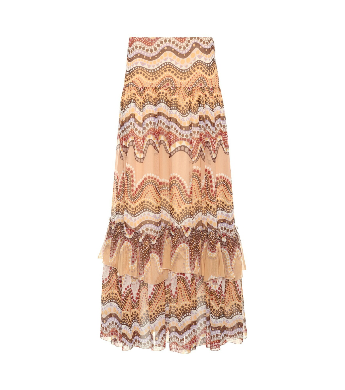【Chloe】プリント silk-creponスカート Chloe - Printed silk-crepon skirt Chloe