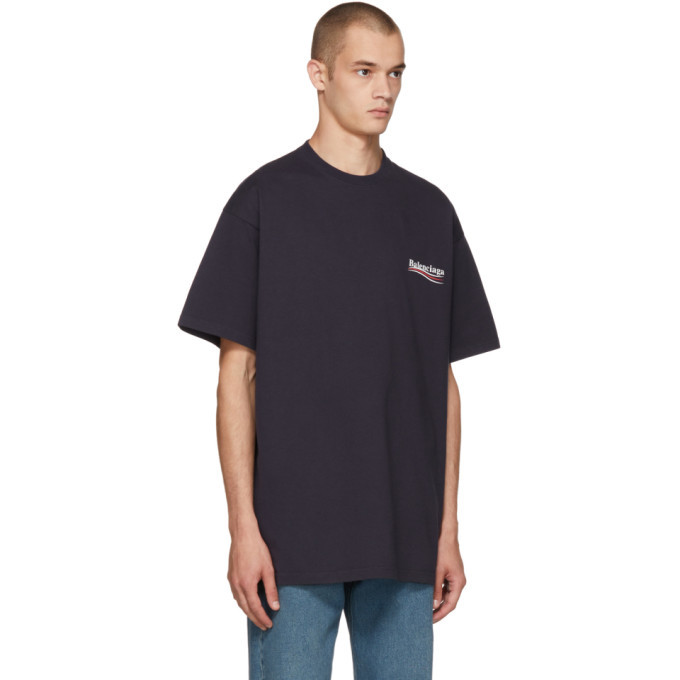 Balenciaga ロゴ 半袖Tシャツ ネイビー Balenciaga バレンシアガ ロゴ ネイビー Tシャツ
