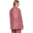 Marina Moscone Pink Corduroy Irving Blazer