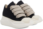 Rick Owens DRKSHDW Black Porterville Jumbo Laced Abstract Low Sneakers