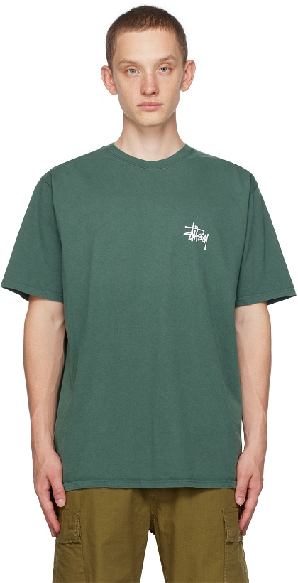 Photo: Stüssy Green Pigment-Dyed T-Shirt