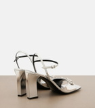 Gucci Signora Horsebit metallic leather sandals