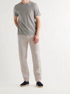 120% - Slim-Fit Tapered Linen Drawstring Trousers - Neutrals
