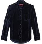 Sies Marjan - Sander Silk and Cotton-Blend Velvet-Corduroy Shirt - Men - Charcoal