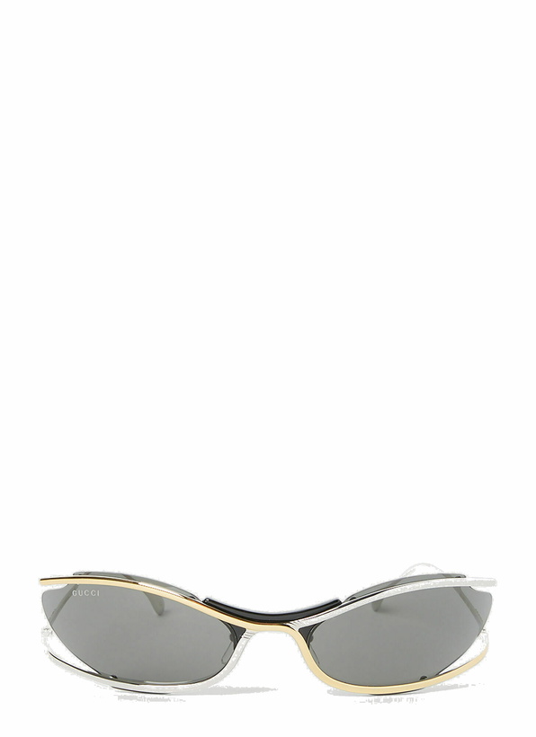 Photo: Gucci - Oval Frame Sunglasses in Gold