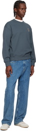 Maison Kitsuné Blue Dressed Fox Comfort Sweatshirt