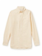 Kingsman - Button-Down Collar Striped Cotton Shirt - Yellow