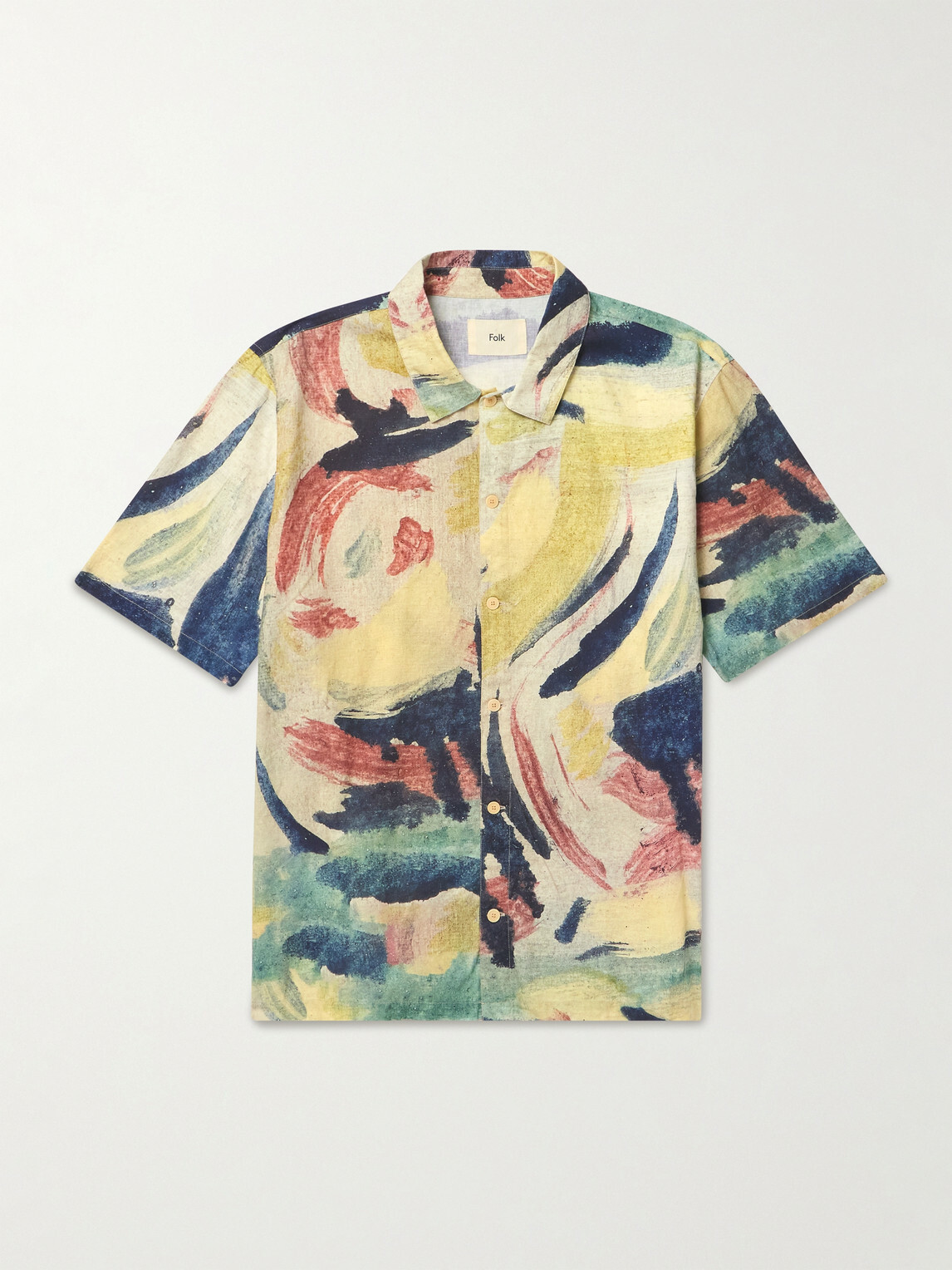 Folk - Gabe Printed Linen and Cotton-Blend Shirt - Multi