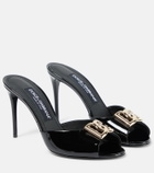 Dolce&Gabbana DG patent leather mules