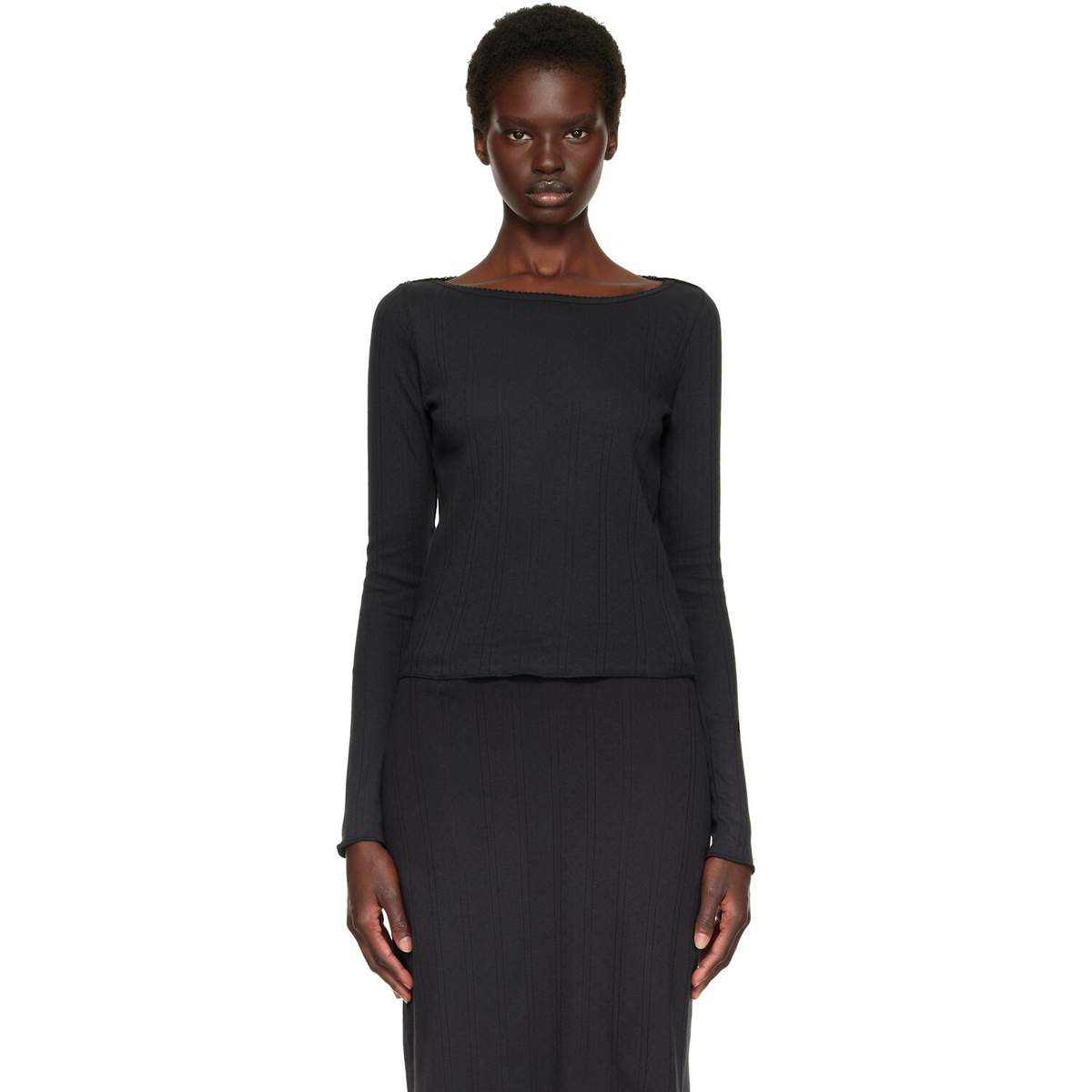 Cou Cou Black 'The Bateau' T-shirt