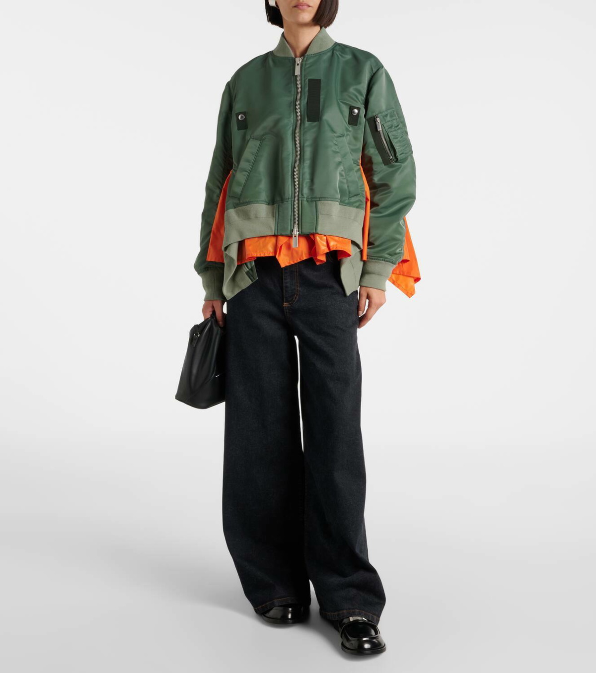 THE NORTH FACE sacai ボンバージャケット カーキsize M - メルカリ