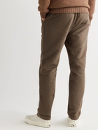 De Bonne Facture - Straight-Leg Cotton-Moleskin Drawstring Trousers - Brown