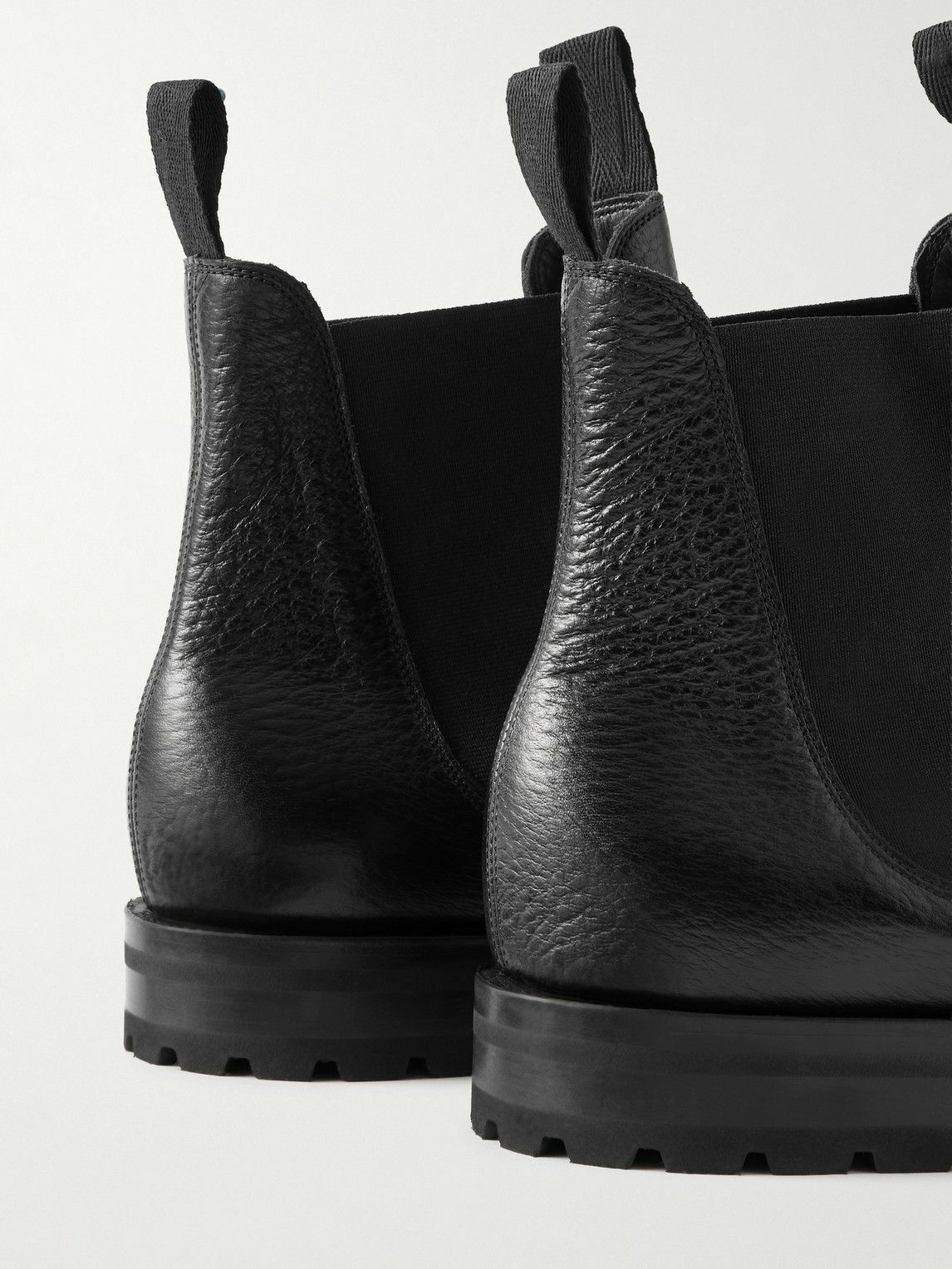 Edward Green - Newmarket Grained-Leather Chelsea Boots - Black