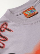 COME TEES - Turning Point Printed Cotton-Jersey T-Shirt - Gray