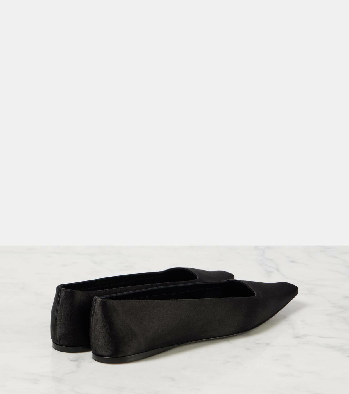 Saint Laurent Poppy crêpe satin ballet flats