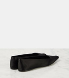 Saint Laurent Poppy crêpe satin ballet flats