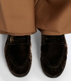 Saint Laurent Le Loafer velvet penny loafers