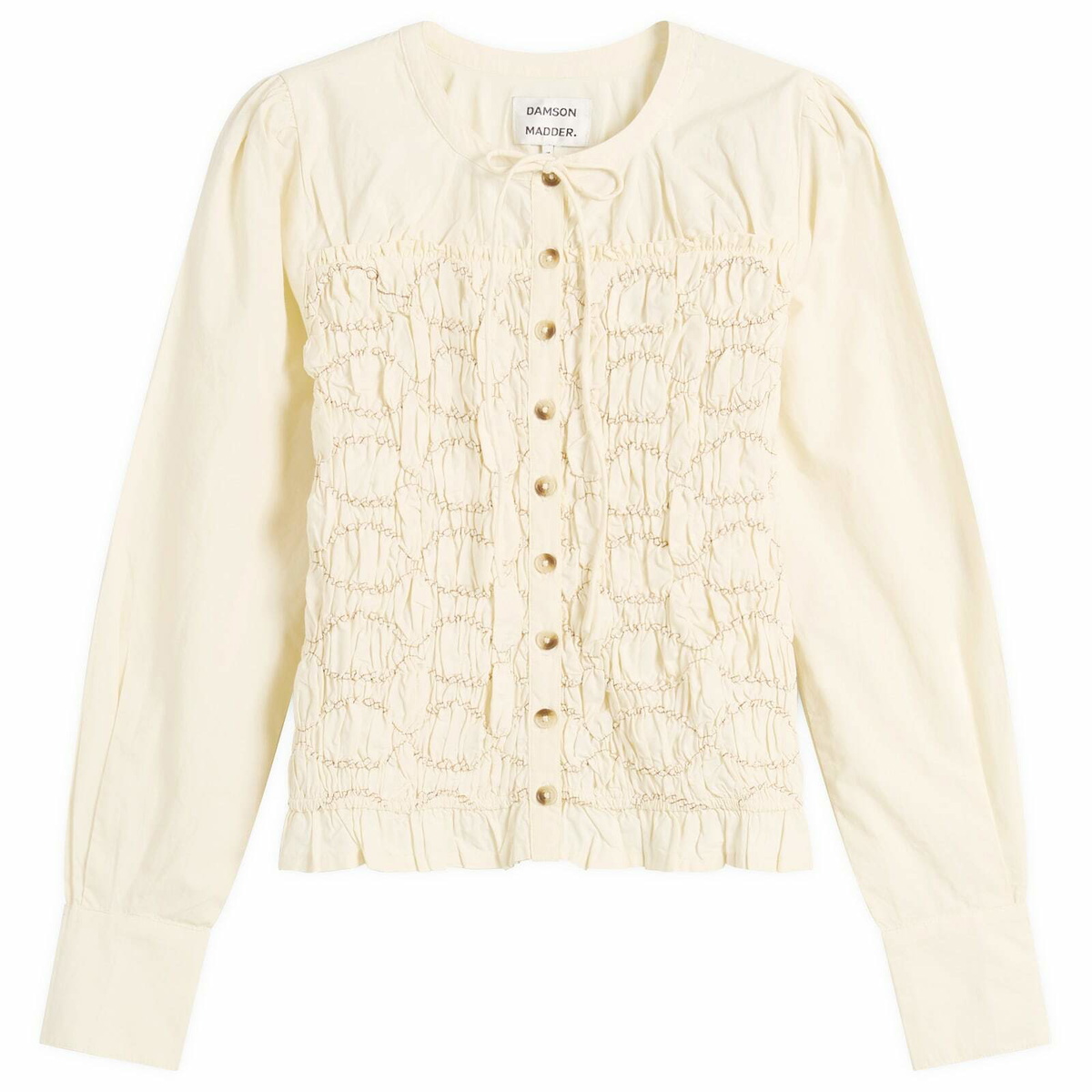 madder madder カーディガン Damson Madder Grandpa Floral-embroidered Cotton-blend Cardigan