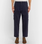 Barena - Navy Trato Cropped Tapered Cotton-Blend Twill Cargo Trousers - Men - Navy