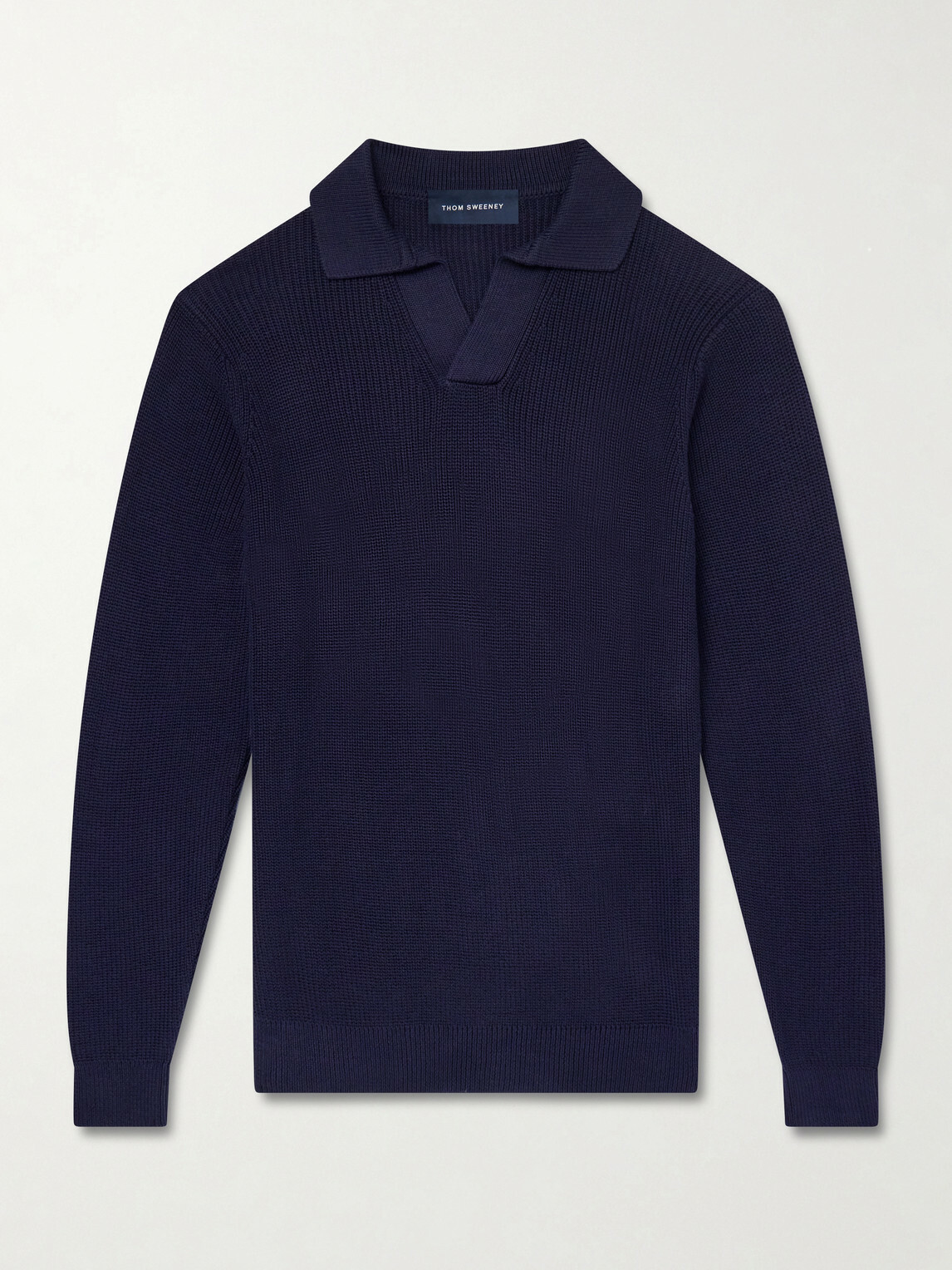 Thom Sweeney - Cotton Polo Sweater - Blue