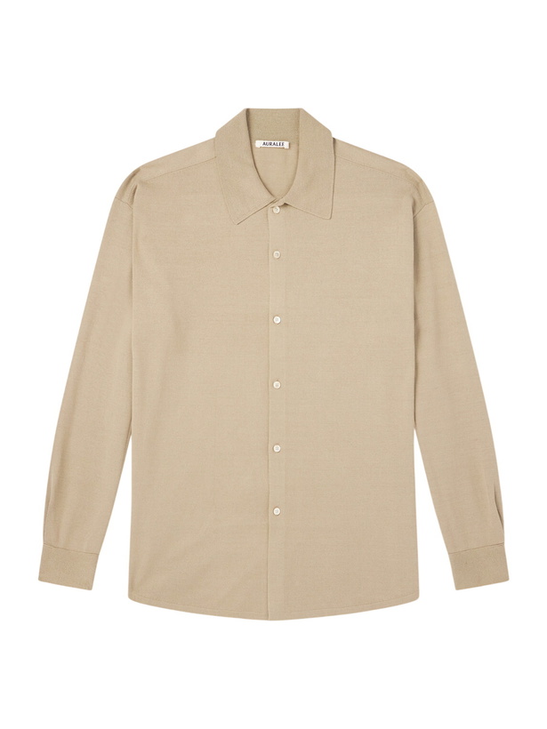 Photo: Auralee - Knitted Silk Shirt - Neutrals