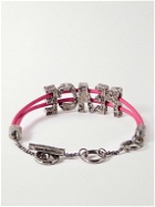 Acne Studios - Peace Silver-Tone and Cord Bracelet - Pink
