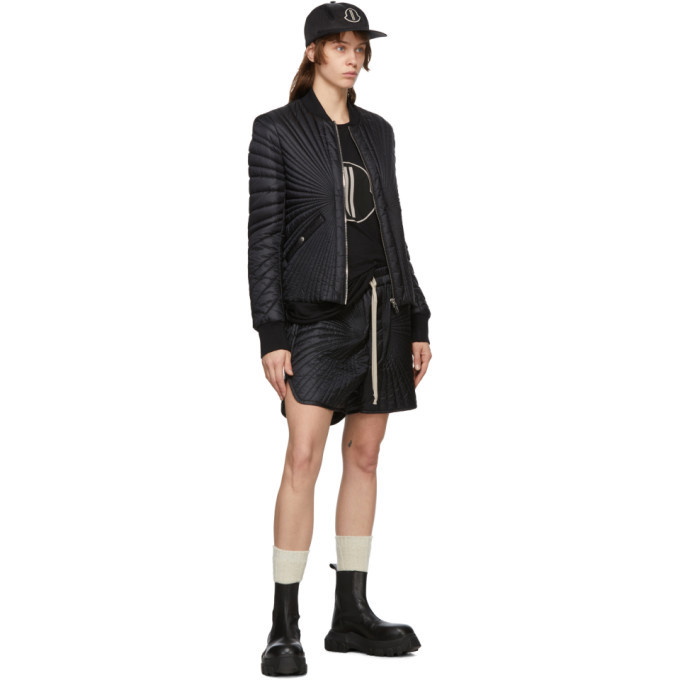 Rick Owens Black Moncler Edition Down Angle Bomber Jacket