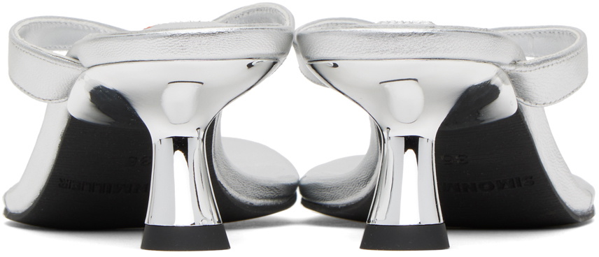 SIMONMILLER Silver Beep Heeled Sandals